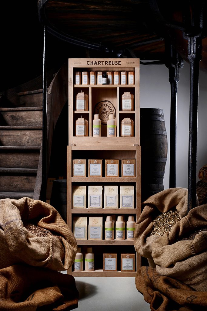 Présentoir Chartreuse Herboristerie